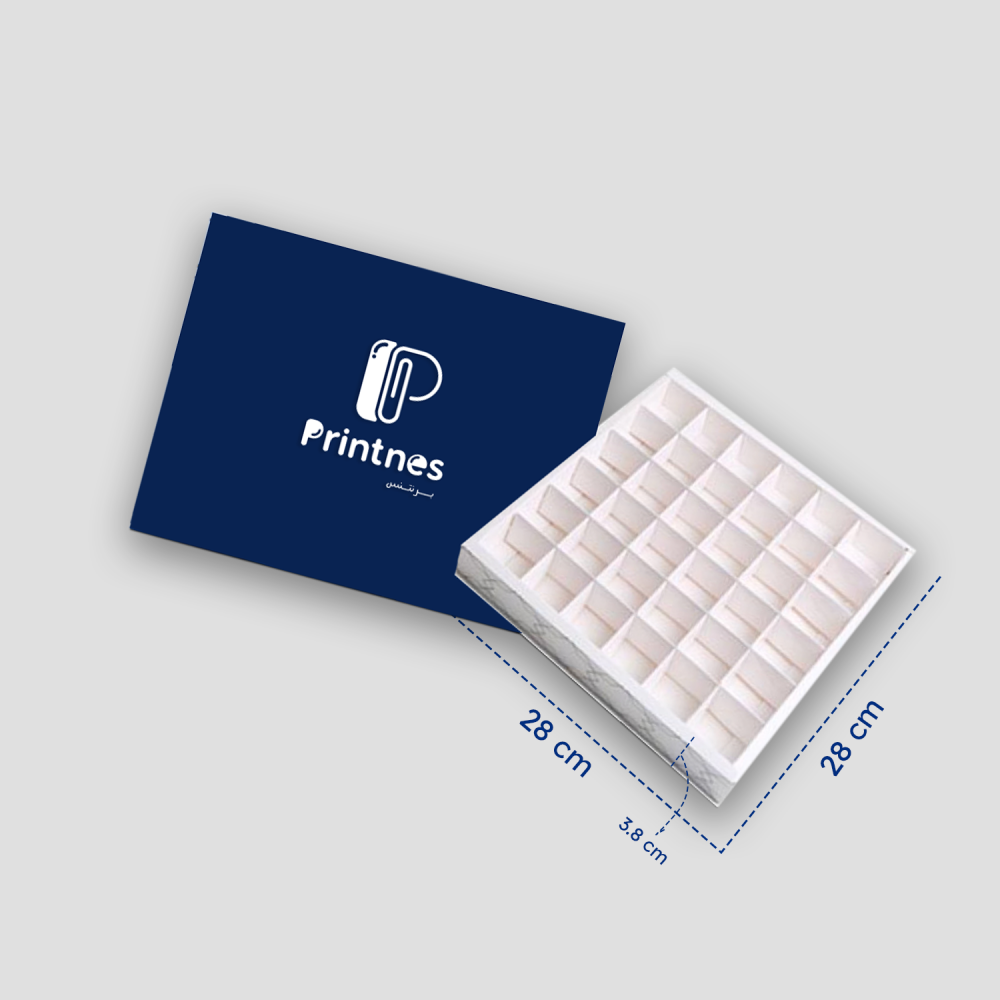 بوكس سحاب مقسم 28x28x3.8 سم