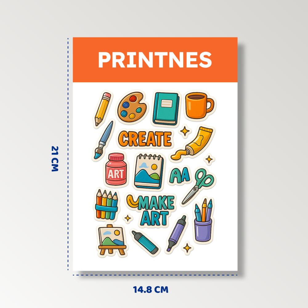 ستيكر شيت A5 طباعة