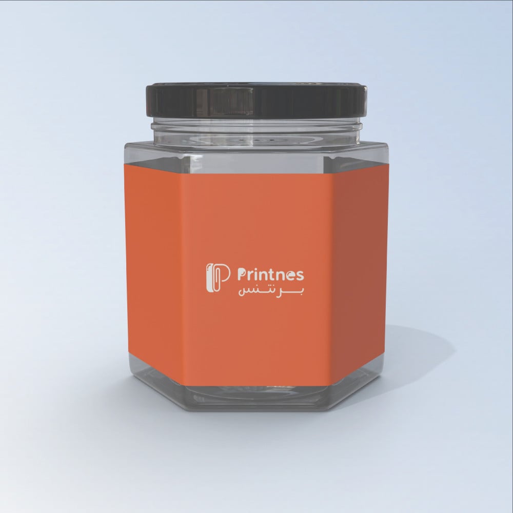 ليبل علبه سداسية - 730ml و 480ml و 100ml