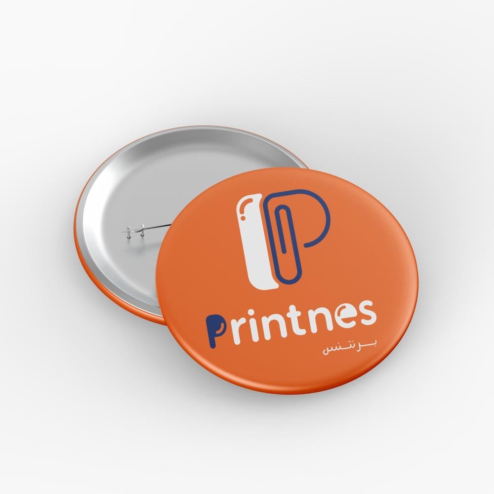 بروش دائري مع دبوس رفيع