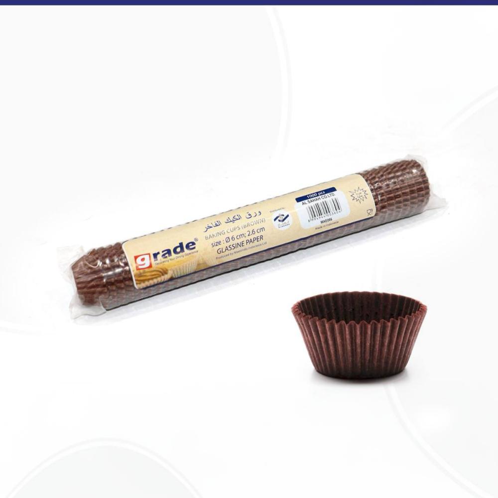 ورق كيك بني (6سم)  1000حبه