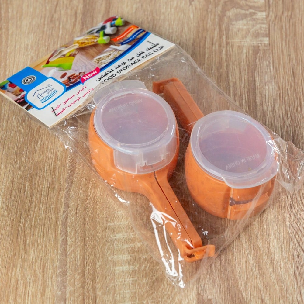 مشبك اغلاق الاكياس المفتوحه حبتين بعدة الوان