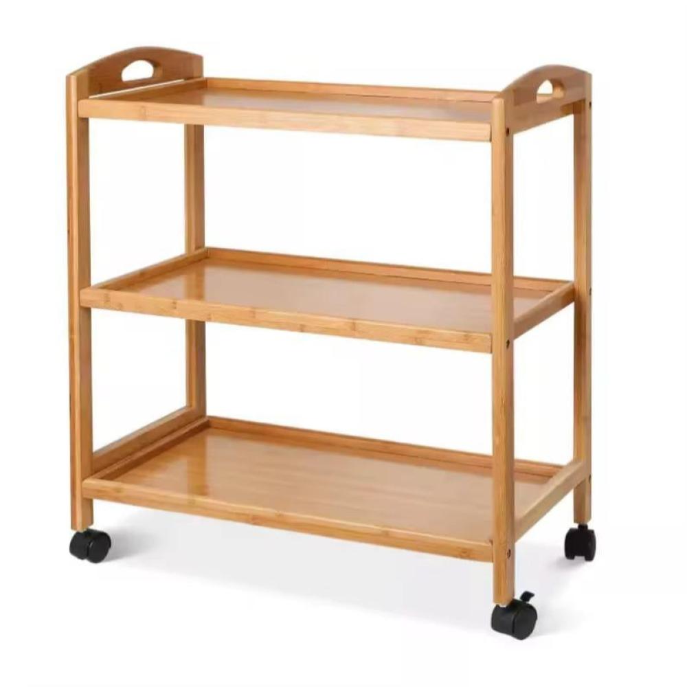 رفوف ترتيب 3 ادوار خشبيه وبعجلات