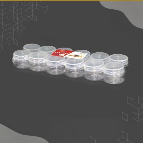 طقم علب بلاستيك 12حبه (50مل)