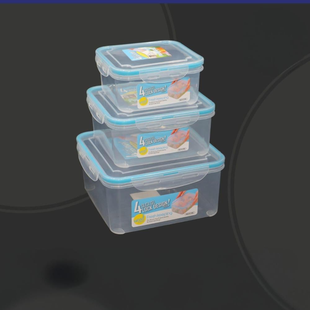 طقم علب بلاستيك 3 حبات