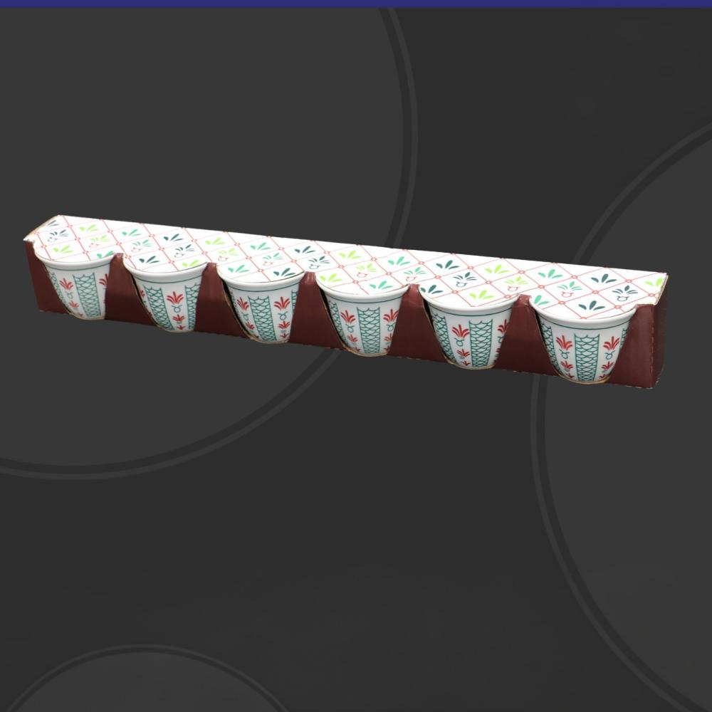 طقم فناجيل سيراميك صغيره 6حبات