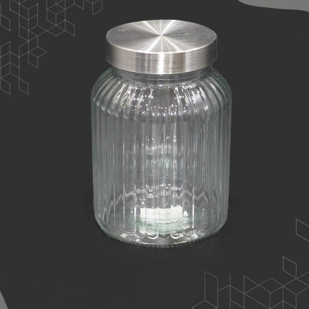 علبة زجاج بغطاء