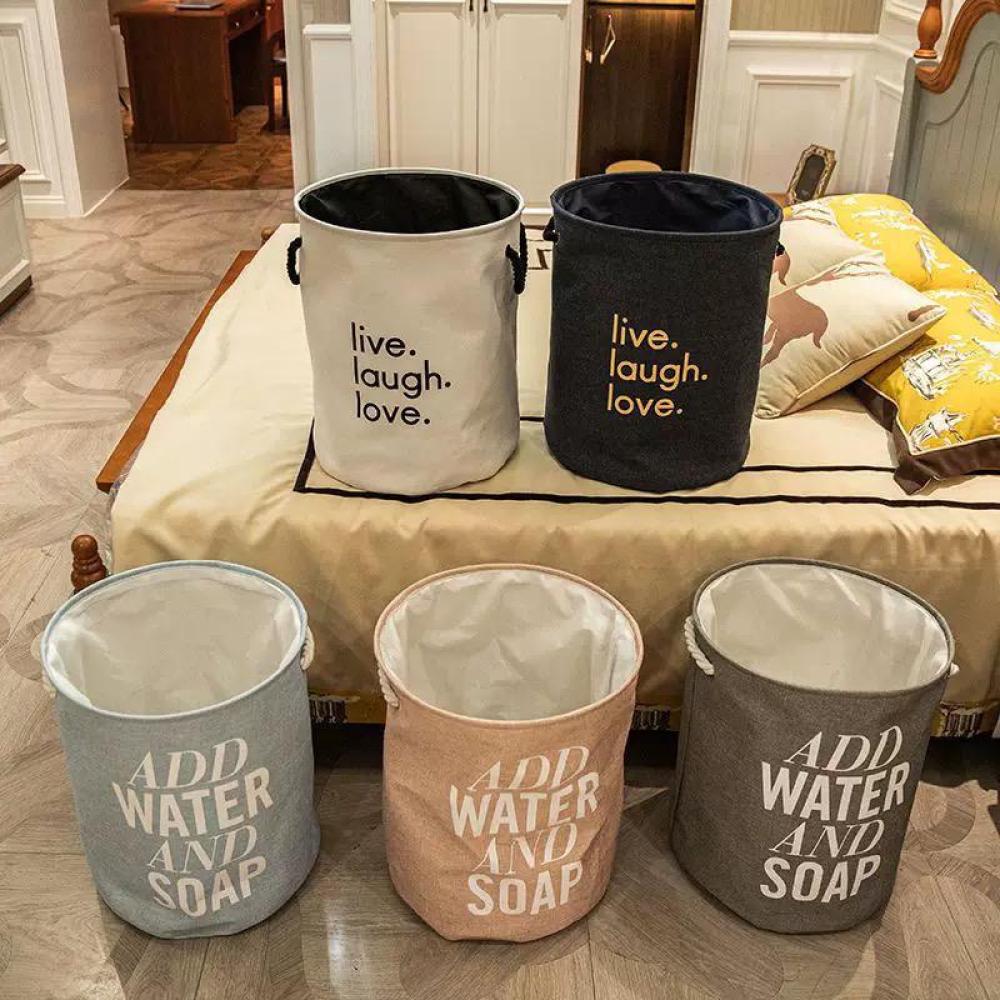 سلة غسيل دائرية قماش