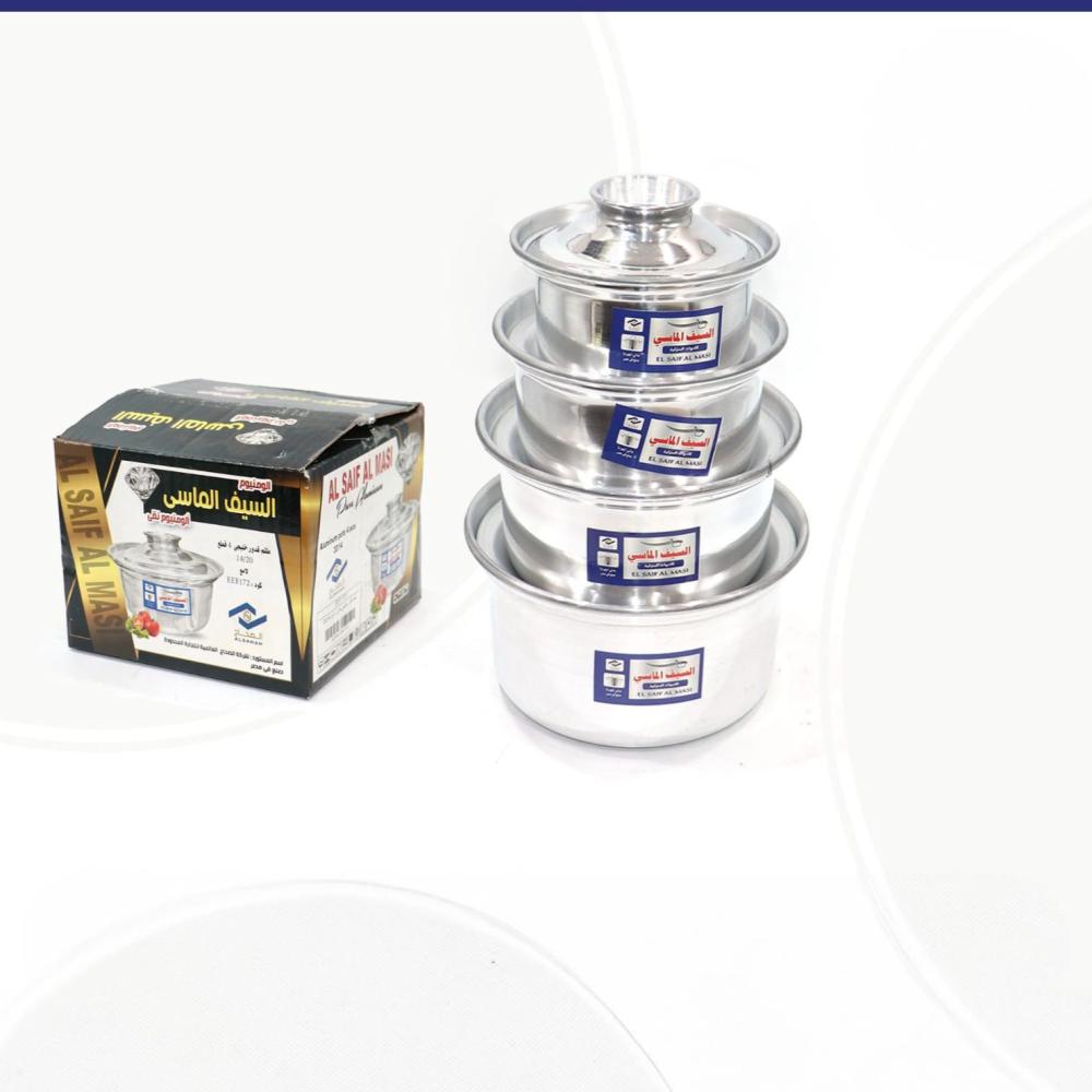 طقم قدور معدن 4 قطع