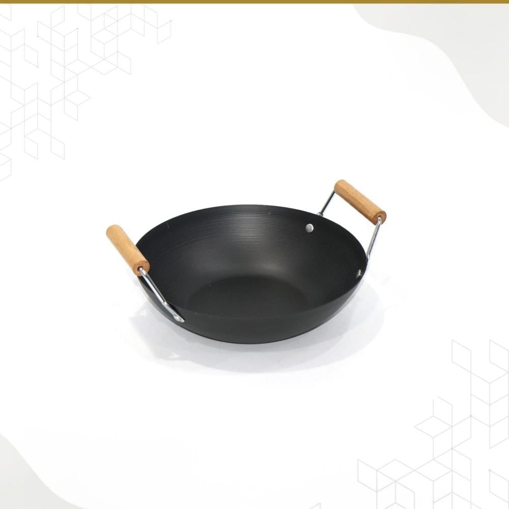 صاج قلي بيد خشبيه 30سم