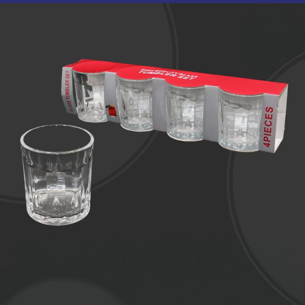 طقم كاسات زجاج 4 حبات