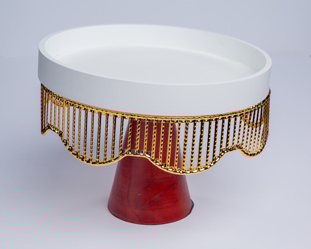 صحن تقديم دائري بقاعدة 30*22سم