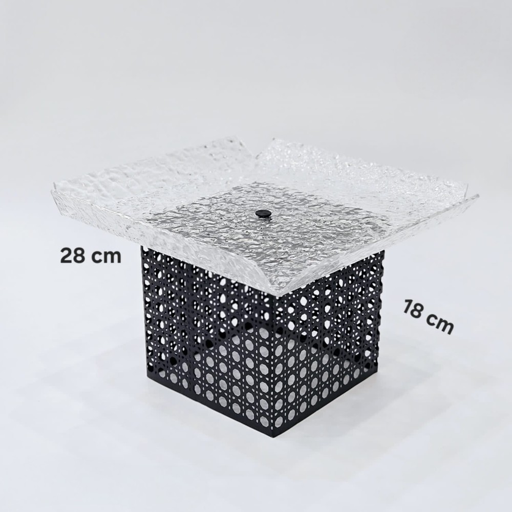 صحن تقديم اكريليك بقاعدة