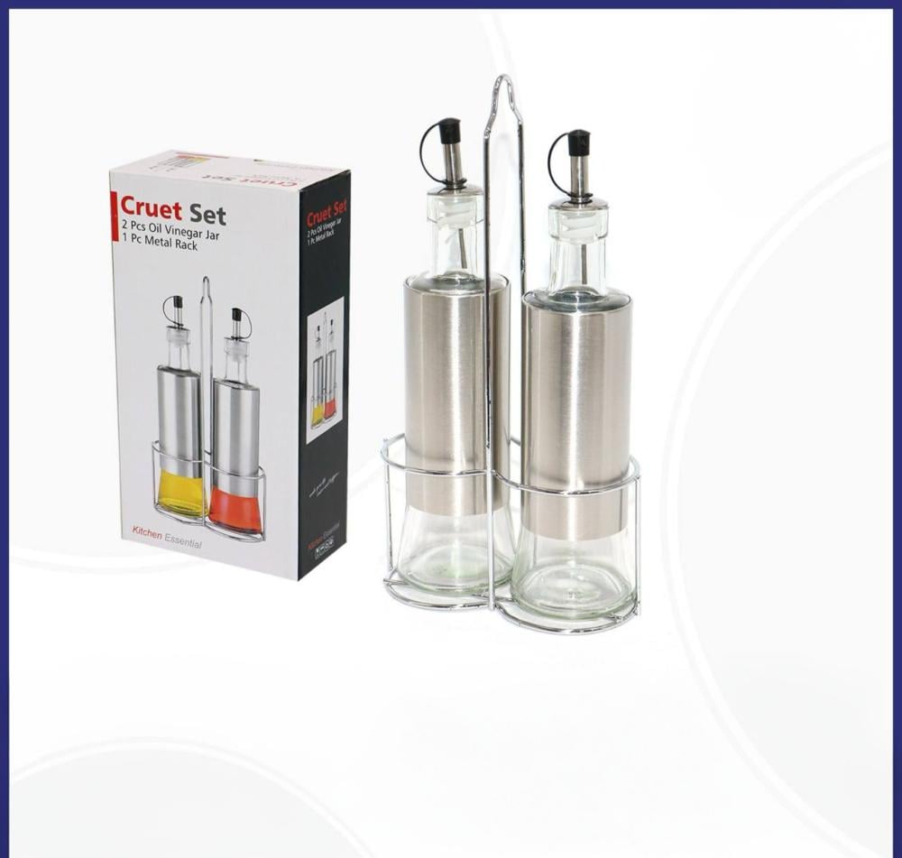 طقم علب زيت بقاعدة