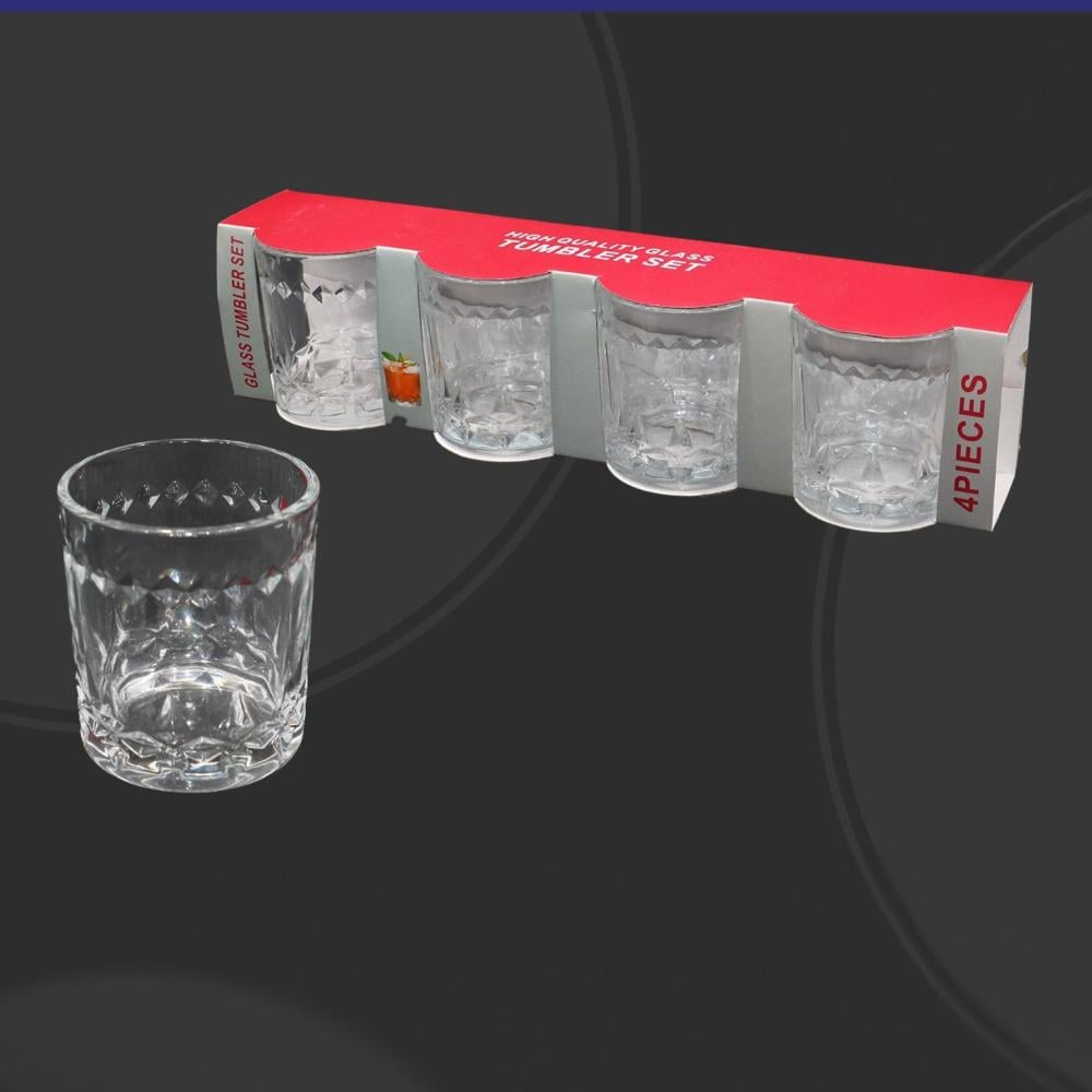 طقم كاسات زجاج 4 حبات