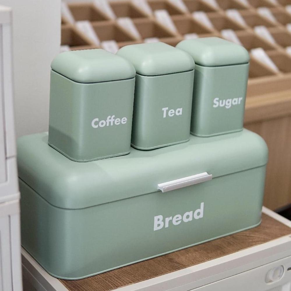 حافظة مخبوزات و علب سكر و قهوة و شاهي