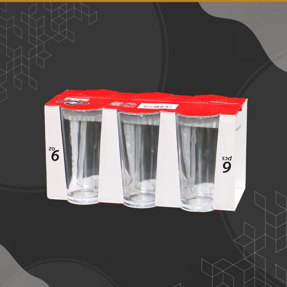 طقم كاسات زجاج 6حبات