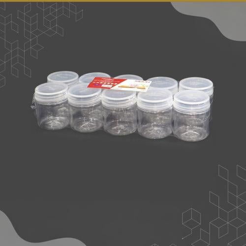 طقم علب بلاستيك 10حبات (100مل)
