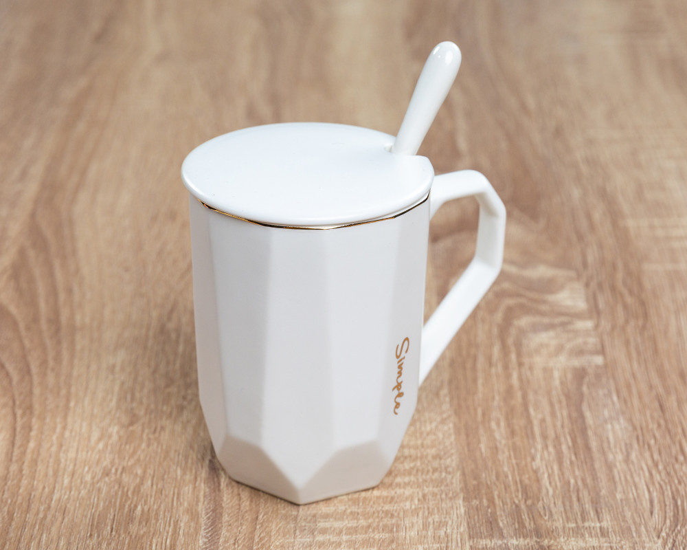 كوب 300مل بغطاء و ملعقة