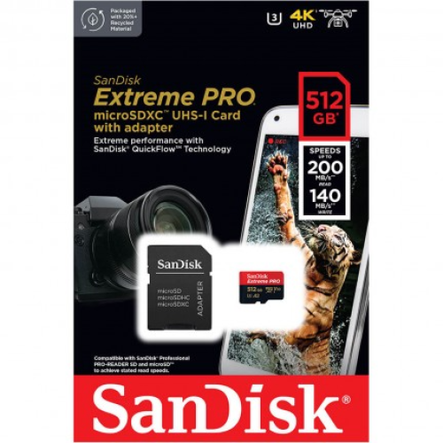 SANDISK EXTREME PRO MICROSDXC 512GB 200MB/S