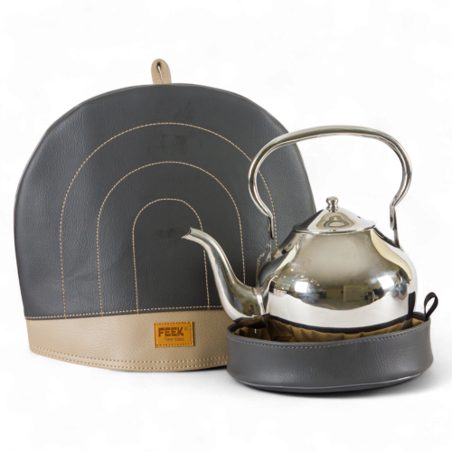 جراب رصاصي+بيج كبير حافظ ابريق (مع قاعدة)