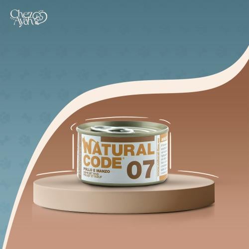 NATURAL CODE - CAT 7 CHICKEN & BEEF (85G)