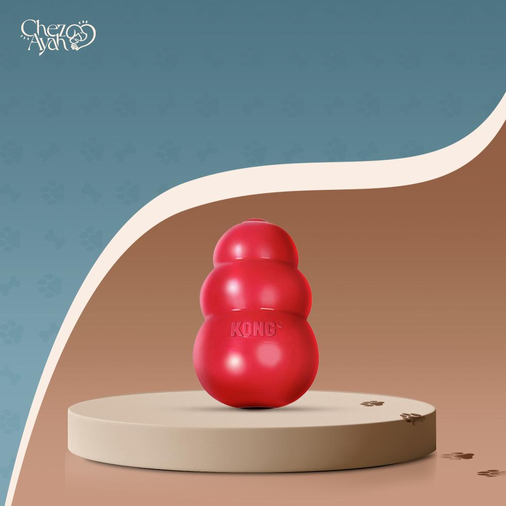 KONG Classic Dog Toy   Durable Chew  Fetch Toy, Small, Red