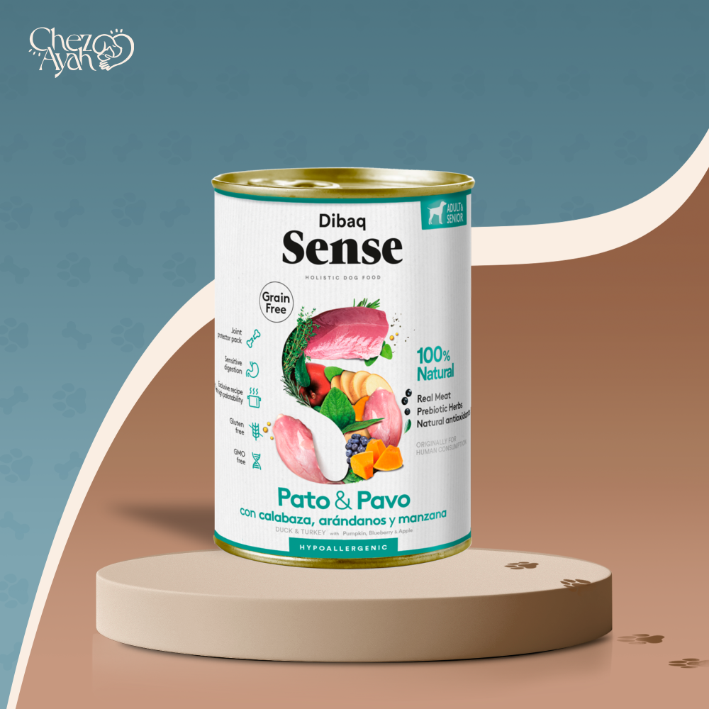 DIBAQ SENSE - DOG ADULT SENIOR DUK& TURKEY  380 G