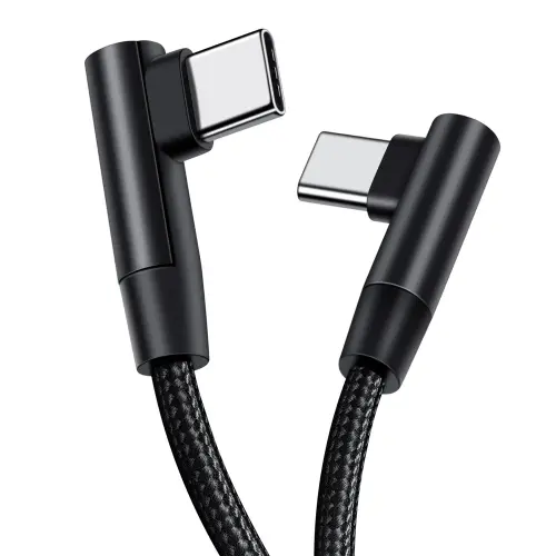 جديلة 0.25/0.5/1/2/3 م 3A شاحن سريع 90 درجة USB نو...