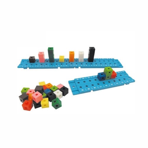 مكعبات الوصل مع قاعدة قياس بلاستيك 121 قطعة