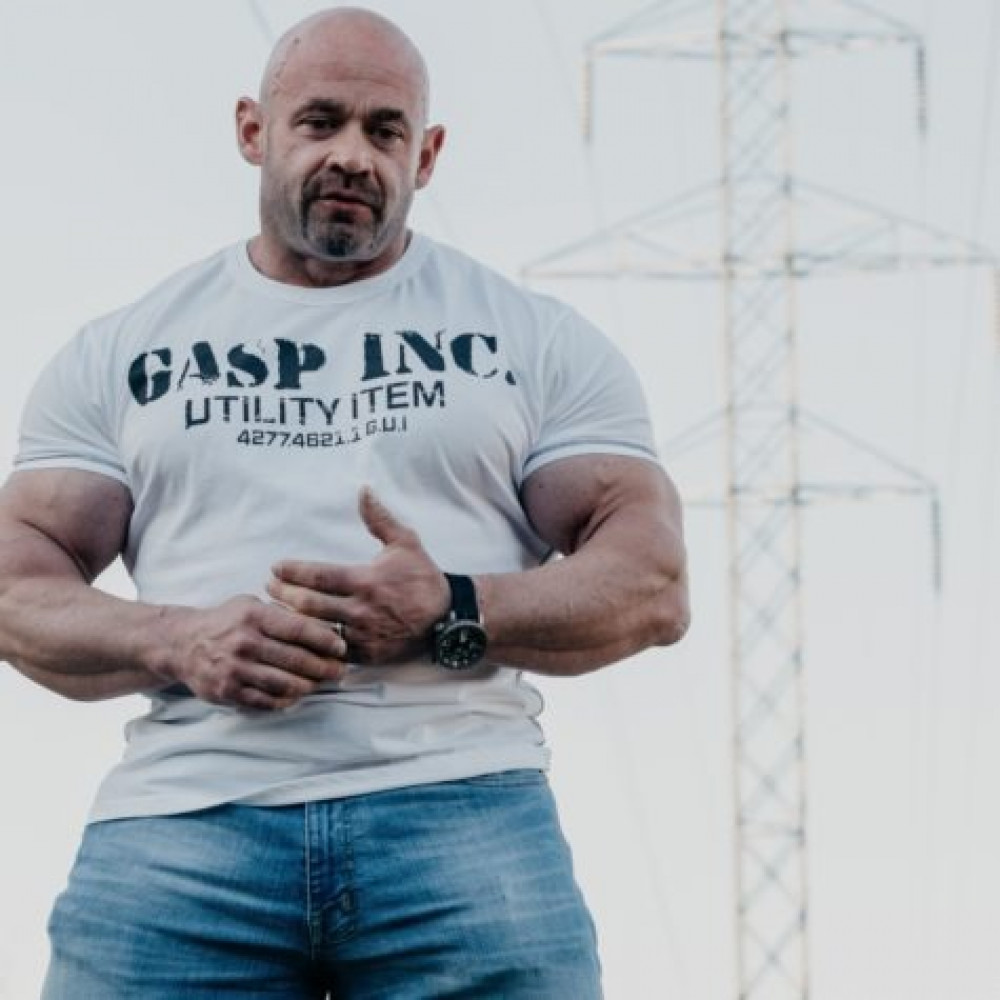 GASP BASIC UTILITY TEE - GREY - House Of Pain - Gym Apparel