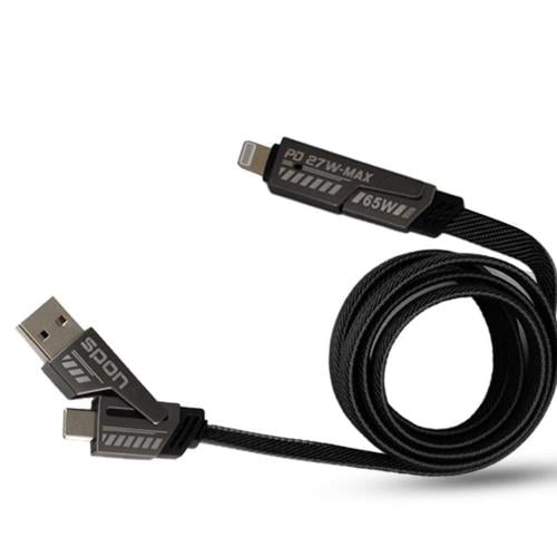 كيبل لايتنينج USB C متعدد الاستخدامات - مضفر مضاد...