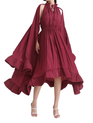 Ruffles Dress - Red