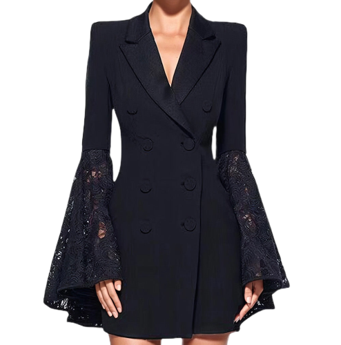 Lace Black Blazer