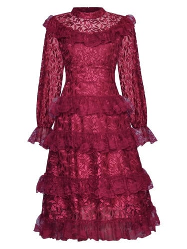 Lace dress - Red
