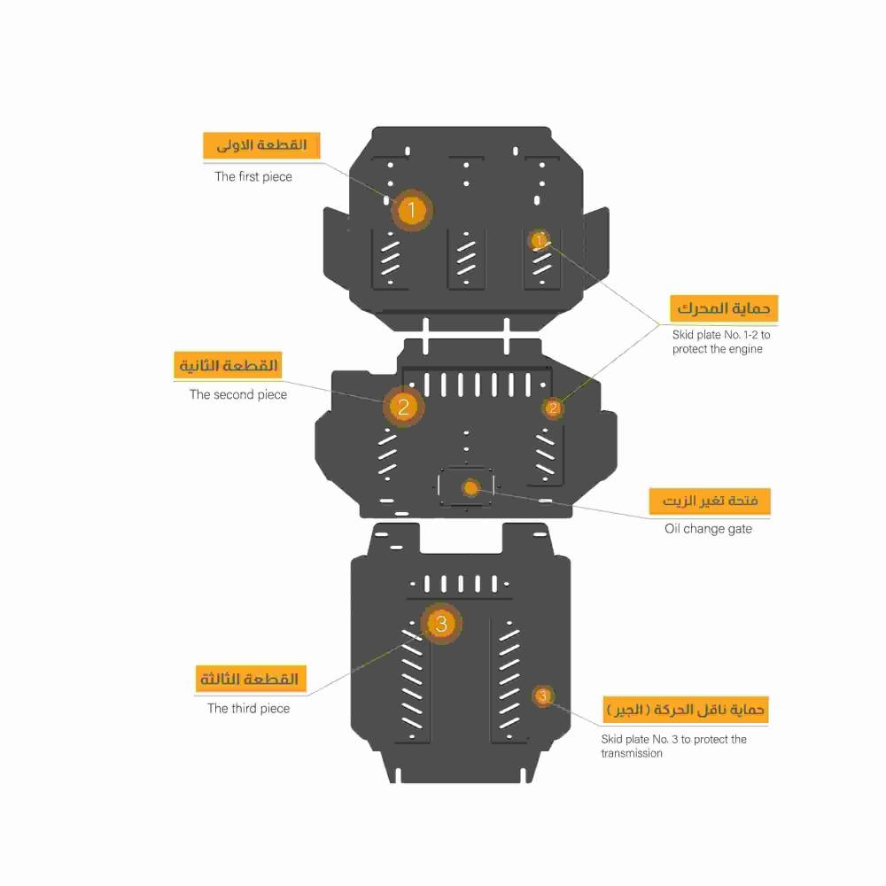 حماية بطن حديد ام جي