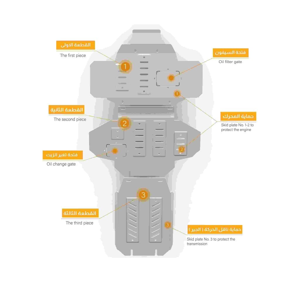 Land Cruiser LC 300 Aluminum Skid Plates
