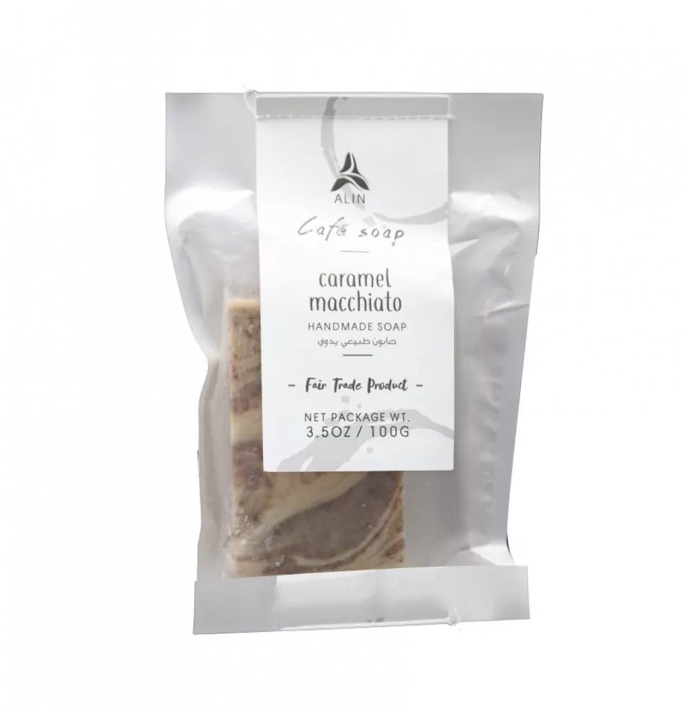 الين - صابون طبيعي يدوي كوفي سوب بخلاصة كراميل ماكياتو 100جم