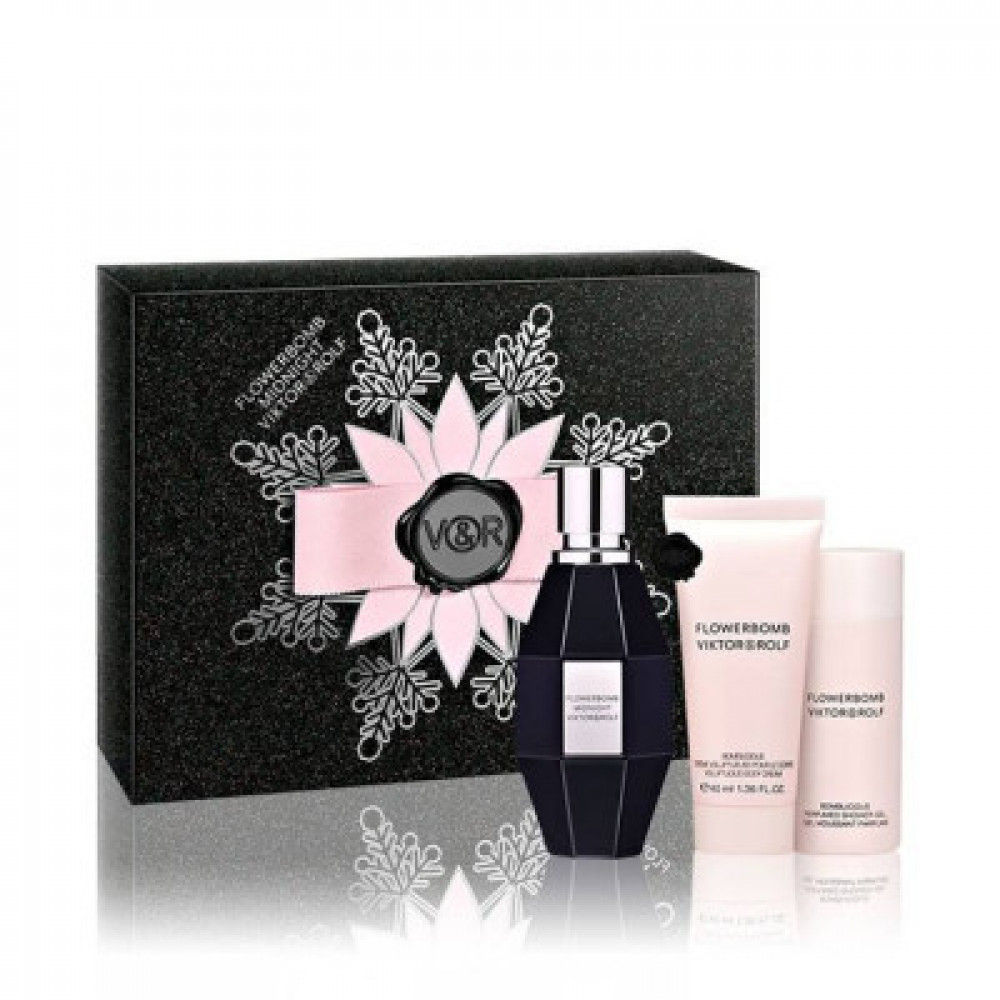 فيكتور أند رولف فلاور بومب ميدنايت مجموعة هدايا - أو دو برفيوم 50 مل + كريم للجسم 40 مل + جل للاستحمام 50 مل فيكتور أند رولف فلاور بومب ميدنايت مجموعة هدايا - أو دو برفيوم 50 مل + كريم للجسم 40 مل + جل للاستحمام 50 مل