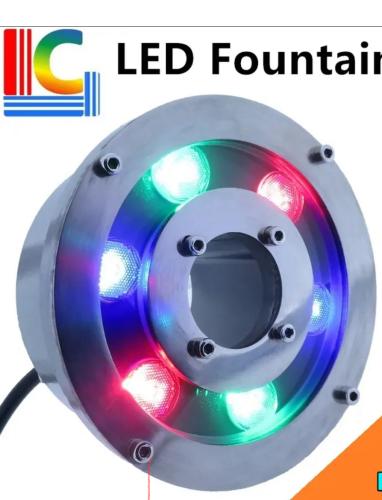 كشاف مجوف مزدوج ملون / اصفر 18w/ 12v /  ٦ شمعات  ريموت كنترول