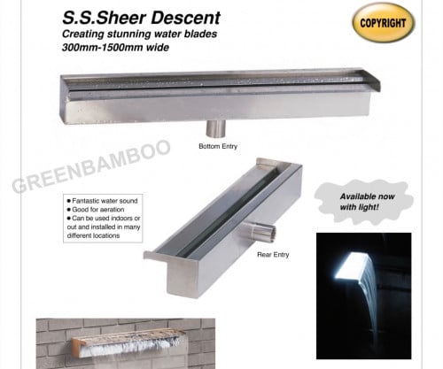 شلال استيل مفتوح مقاس  1  متر