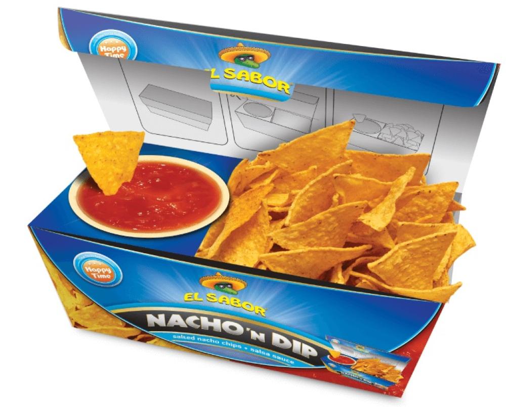 علبة ناتشوز السابور مع صوص صلصة الطماطم الحمراء - مستورد من اليونان