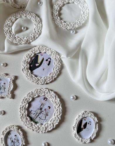 توزيعات شكل ايطار صور بالاسم