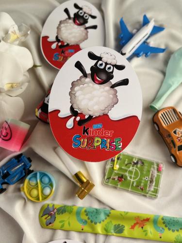 توزيعات  ثيم بيضة كندر للاطفال