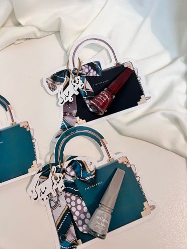 توزيعات ثيم شنطة العيد مع مناكير