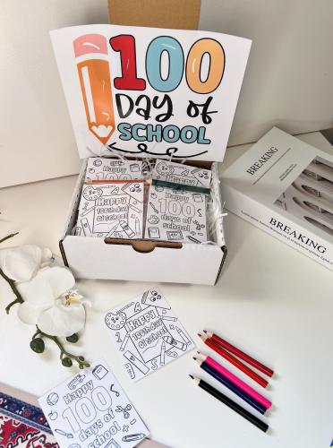 توزيعات تلوين فعالية 100 يوم دراسي