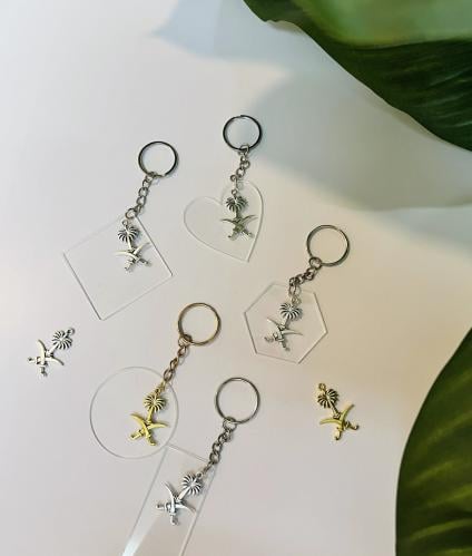 ميدالية اكريلك شعار سيفين ونخلة