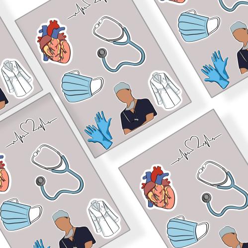 استكرات طب جاهزه للطباعة pdf