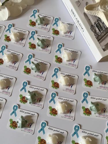 ثيم ‏مع صابون ‏شكل سلحفاة تصميم حسب الطلب