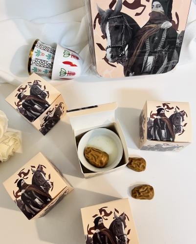 بوكس توزيعات شمع فنجان 12 حبة